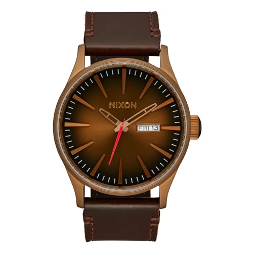 Nixon Herren Analog Quarz Uhr mit Leder Armband A105-5145-00 von Nixon