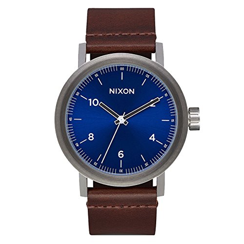 Nixon Herren Analog Quarz Uhr mit Leder Armband A1194-2301-00 von Nixon