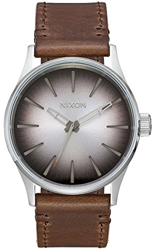 Nixon Herren Analog Quarz Uhr mit Leder Armband A377-2594-00 von Nixon