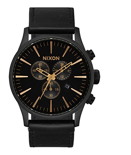 Nixon Herren Analog Quarz Uhr mit Leder Armband A405-3088-00 von Nixon