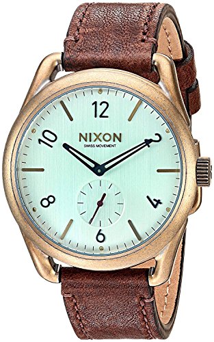 Nixon Herren Analog Quarz Uhr mit Leder Armband A4592223-00 von Nixon