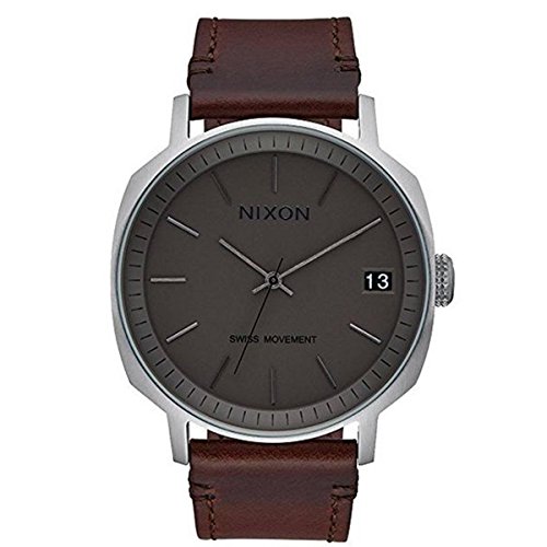 Nixon Herren Analog Quarz Uhr mit Leder Armband A973-2342-00 von Nixon