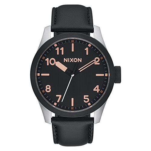 Nixon Herren Analog Quarz Uhr mit Leder Armband A9752051-00 von Nixon