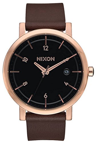 Nixon Herren Analog Quarz Uhr mit Leder Armband A984-1098-00 von Nixon