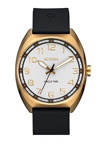 Nixon Herren Analog Quarz Uhr mit Silikon Armband A1365-1809-00 von Nixon