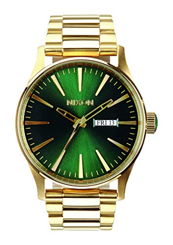 Nixon Armbanduhr Sentry Edelstahl Gold / Green Sunray von Nixon