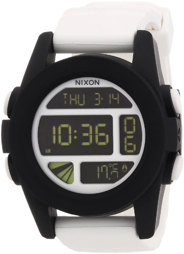 Nixon Herren-Armbanduhr XL The Unit White/Black Digital Quarz Silikon A197127-00 von Nixon