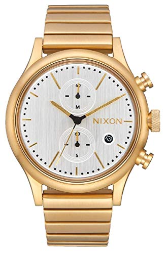 Nixon Herren Chronograph Quarz Uhr mit Edelstahl Armband A1162-2612-00 von Nixon