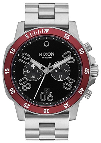 Nixon Herren Chronograph Quarz Uhr mit Edelstahl Armband A549-008-00 von Nixon