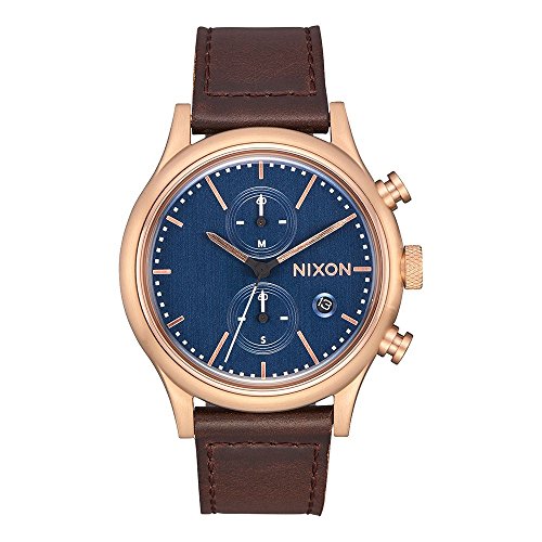 Nixon Herren Chronograph Quarz Uhr mit Leder Armband A1163-2629-00 Nixon Herren Chronograph Quarz Uhr mit Leder Armband A1163-2629-00 von Nixon