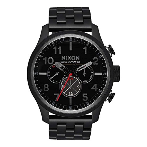 Nixon Herren Digital Quarz Uhr mit Edelstahl Armband A1081-001-00 von Nixon