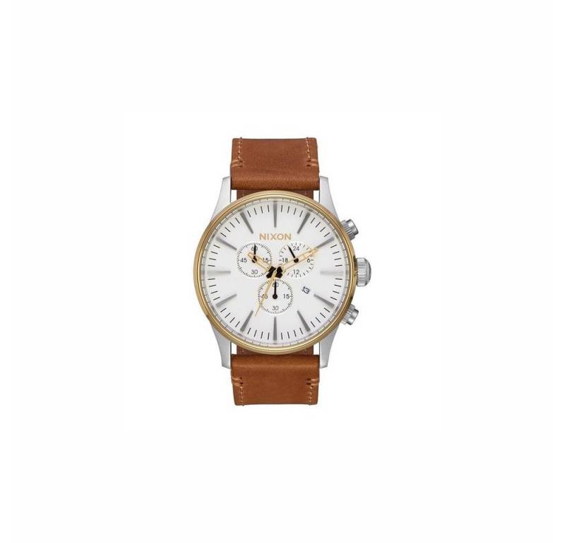 Nixon Quarzuhr Nixon Armbanduhr Herren Leder Uhr A4052548 42 mm Quarzuhr Armbanduhr U von Nixon