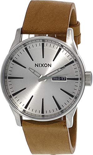 Nixon Herren Analog Quarz Smart Watch Armbanduhr mit Leder Armband A105-2853-00 von Nixon