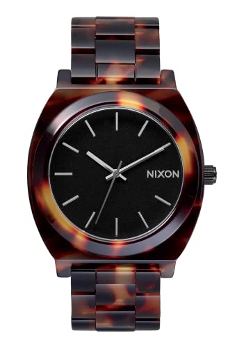 Nixon Time Teller Acetate Damenuhr Analog Quarz mit Acetat Armband Tortoise von Nixon