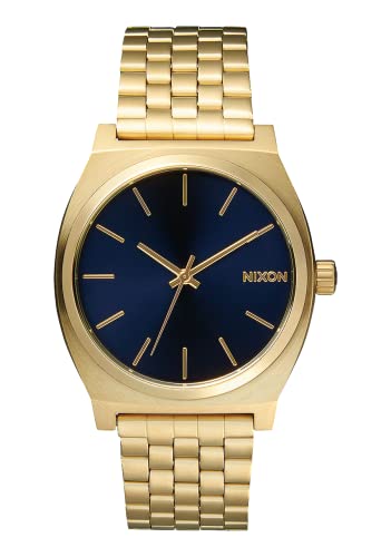 Nixon Time Teller Herrenuhr Analog Quarz mit Edelstahl Armband All Light Gold / Cobalt von Nixon