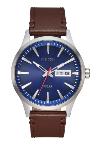 Nixon Unisex Analog Japanisches Quarzwerk Uhr mit Leder Armband A1347-5091-00 von Nixon
