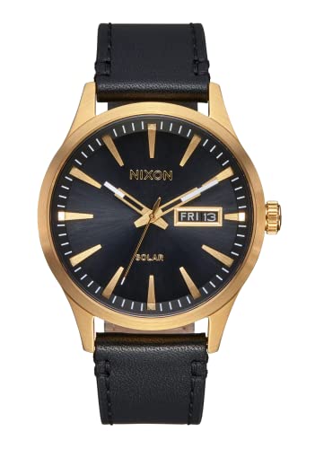 Nixon Unisex Analog Japanisches Quarzwerk Uhr mit Leder Armband A1347-510-00 von Nixon