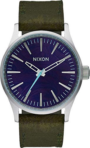 Nixon Unisex Analog Quarz Uhr mit Leder Armband A3772302 von Nixon