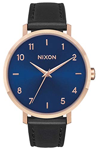 Nixon Unisex Erwachsene Analog Quarz Uhr mit Leder Armband A1091-2763-00 von Nixon