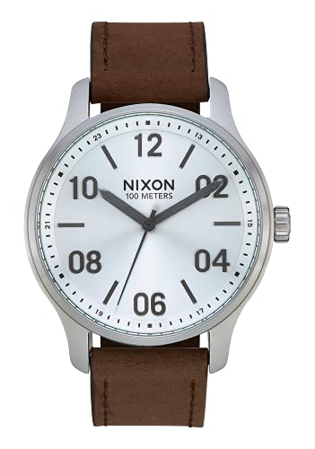 Nixon Unisex Erwachsene Analog Quarz Uhr mit Leder Armband A1243-1113-00 von Nixon