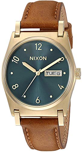 Nixon Unisex Erwachsene Analog Quarz Uhr mit Leder Armband A955-2626-00 von Nixon