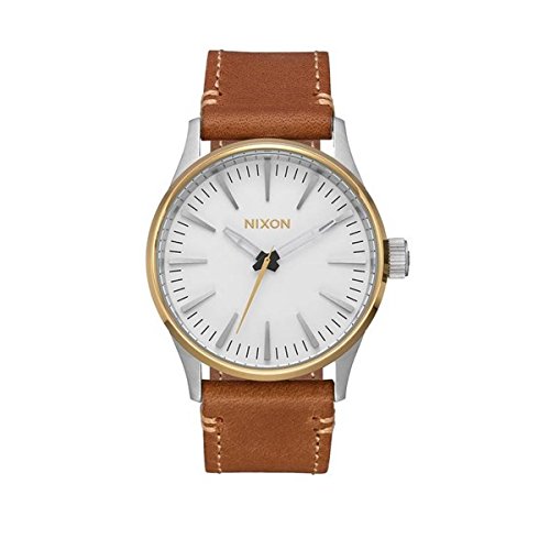 Nixon Unisex Erwachsene Digital Quarz Uhr mit Leder Armband A377-2548-00 von Nixon