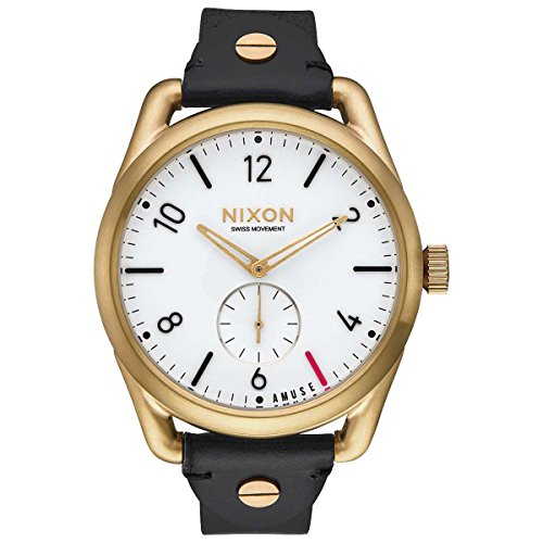 Nixon Unisex Erwachsene Digital Uhr mit Leder Armband A459-2498-00 von Nixon