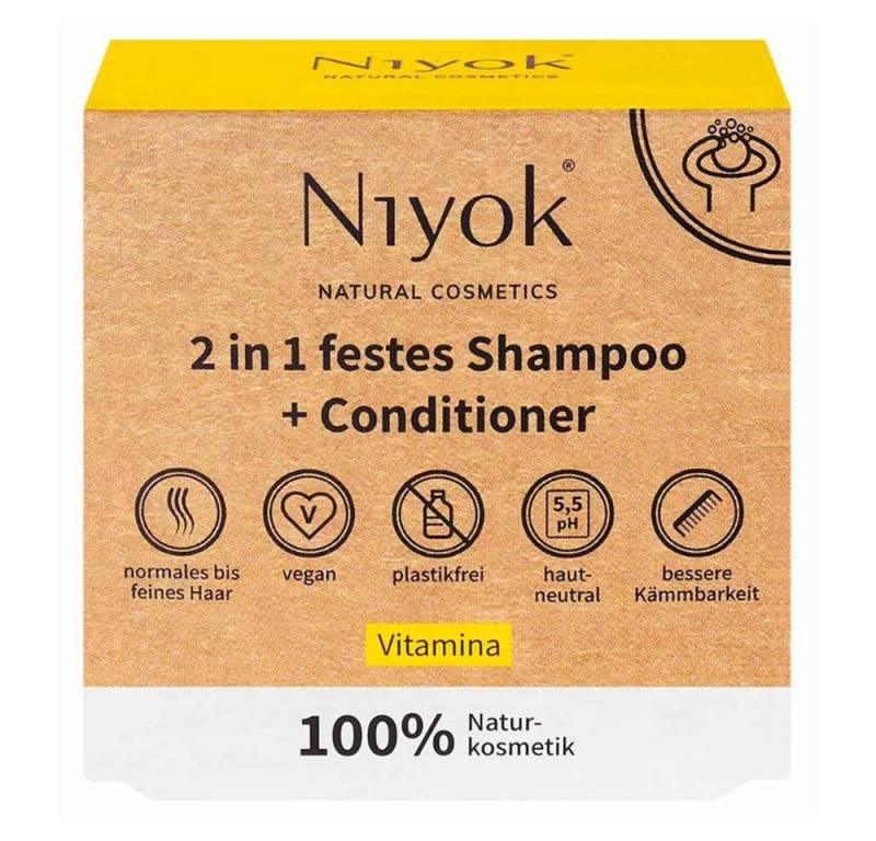Niyok Festes Haarshampoo 2in1 festes Shampoo+Conditioner - Vitamina 80g von Niyok