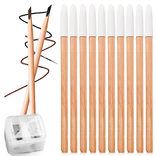 Nizirioo Augenbrauenstift Wasserfest Microblading Augenbrauenstift: 12 Stück Holz Augenbrauenstift, Eyebrow Pencil mit Augenbrauenstift Spitzer für Frauen, Langanhaltendes Ergebnis, Natürlichen von Nizirioo