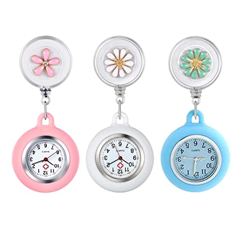 Nizirioo Krankenschwester Uhr Versenkbar Arzt Taschenuhr Schwesternuhr Krankenschwester Geschenke Krankenschwester Armbanduhr Einziehbare Clip für Krankenschwester Ärzte Studenten von Nizirioo