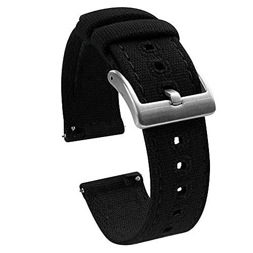 Niziruoup Canvas Uhrenarmband 22mm mit Schnellverschluss, Quick Release Canvas Armband Uhr Schnellverschluss Militärisch Segeltuch Armband Uhrenarmbänder Ersatzarmbänder für Herren Damen von Niziruoup