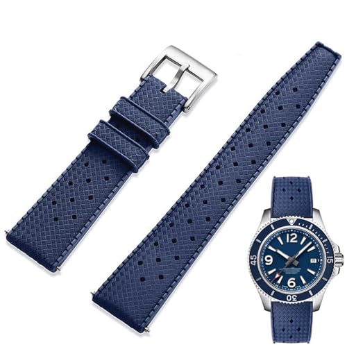 Niziruoup Uhrenarmbänder Fluorkautschuk mit Schnellverschluss Weiche FKM Kautschuk Armband für Uhren Herren Damen Universal FKM Gummi Uhrenarmbänder Ersatzarmband 18mm 19mm 20mm 21mm 22mm von Niziruoup