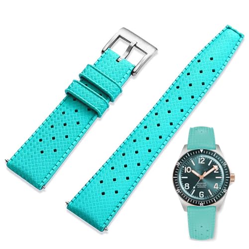 Niziruoup Uhrenarmbänder Fluorkautschuk mit Schnellverschluss Weiche FKM Kautschuk Armband für Uhren Herren Damen Universal FKM Gummi Uhrenarmbänder Ersatzarmband 18mm 19mm 20mm 21mm 22mm von Niziruoup
