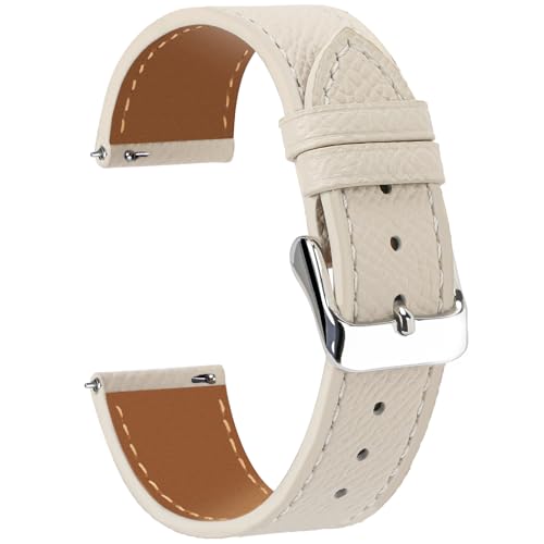 Niziruoup Uhrenarmbänder Leder Armband 12mm 14mm 16mm 18mm 20mm 22mm Schnellverschluß Eleganten Textured Leder Uhrenarmband für Damen Herren, Hochwertige Ersatzleder Armband für Uhr Smartwatch von Niziruoup