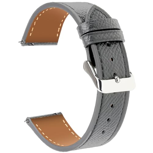 Niziruoup Uhrenarmbänder Leder Armband 12mm 14mm 16mm 18mm 20mm 22mm Schnellverschluß Eleganten Textured Leder Uhrenarmband für Damen Herren, Hochwertige Ersatzleder Armband für Uhr Smartwatch von Niziruoup