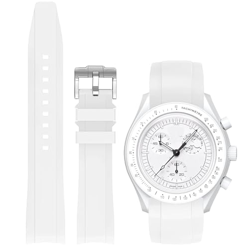 Niziruoup Uhrenarmbänder Silikon Gebogenes Ende Armband 18mm 19mm 20mm 21mm 22mm Hochwertige Ersatzsilikon Armband Smartwatch Ersatzband für Damen Herren Ersatzbänder Watch Straps von Niziruoup