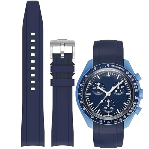 Niziruoup Uhrenarmbänder Silikon Gebogenes Ende Armband 18mm 19mm 20mm 21mm 22mm Hochwertige Ersatzsilikon Armband Smartwatch Ersatzband für Damen Herren Ersatzbänder Watch Straps von Niziruoup