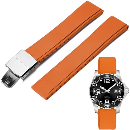 Niziruoup Uhrenarmband Fluorkautschuk mit Faltschließe 19mm 20mm 21mm 22mm Schnellverschluss Weiche Langlebig CTS FKM Kautschuk Gummi Armband Universal Ersatzarmband Watch Band Herren Damen von Niziruoup