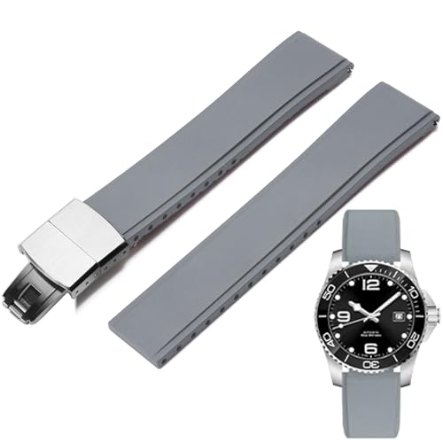 Niziruoup Uhrenarmband Fluorkautschuk mit Faltschließe 19mm 20mm 21mm 22mm Schnellverschluss Weiche Langlebig CTS FKM Kautschuk Gummi Armband Universal Ersatzarmband Watch Band Herren Damen von Niziruoup