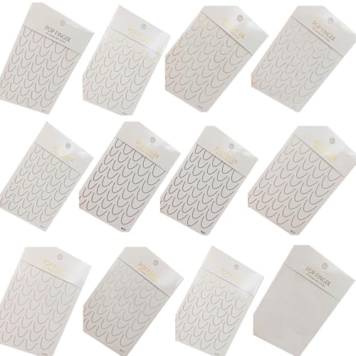 12 Blatt Selbstklebende Nagelaufkleber French Tip Nagelaufkleber Nagelkunstdekorationen French Line Nails Art Aufkleber von Njdkadey