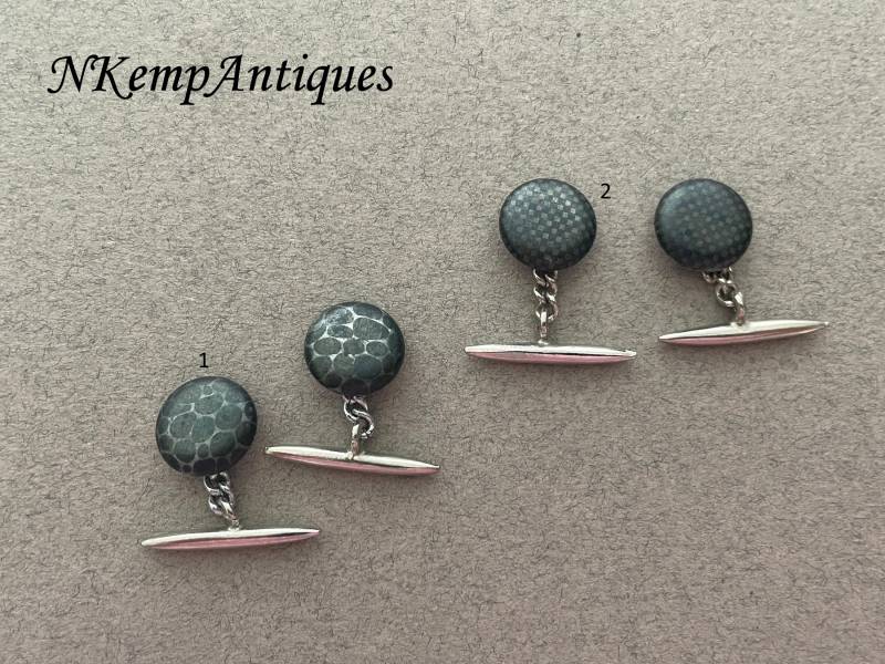 1920Er Jahre Manschettenknöpfe Im Niello Stil von Nkempantiques