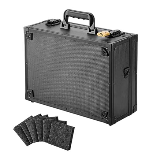 Nkmujil Trading Card Storage Box, Hard Carrying Case with Padlock, Secure Travel Organizer, Protective Card Holder, Durable Storage for Conferences and Trade Shows Nkmujil Trading Card Storage Box, Hard Carrying Case with Padlock, Secure Travel Organizer, Protective Card Holder, Durable Storage for Conferences and Trade Shows von Nkmujil