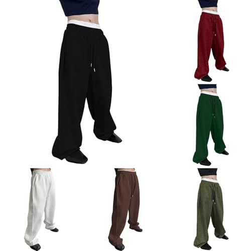Loose Sweatpants für Herren – lässige Jogginghose mit Taschen für Sport und Alltag – lockere Passform mit Kordelzug und elastischem Bund von Nlaayong