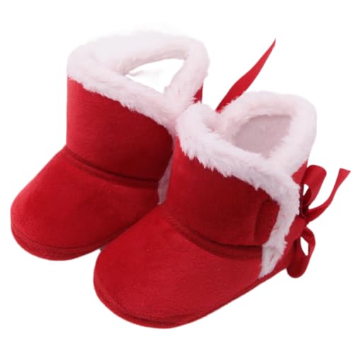 Nlaayong Baby Winterschuhe Wärme Babyschuhe Winter Anti-Rutsch Verstellbare Neugeborene Schneeschuhe Lauflernschuhe Gefütterte Thermo Fleece Krabbelschuhe Hausschuhe Winterstiefel von Nlaayong