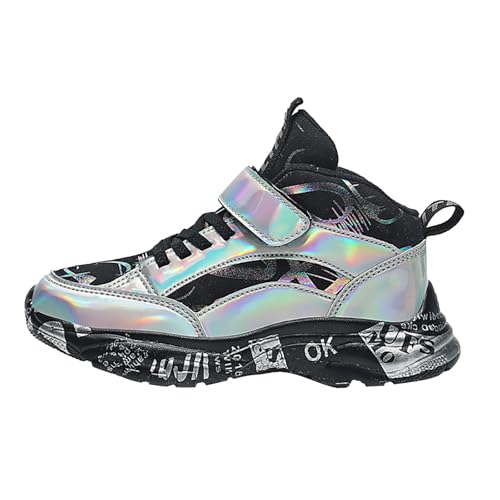 Nlaayong Barfuß Sportschuhe Kinder,Breite Füße Hallenschuhe Kleinkind Minimalistische Traillaufschuhe Leuchtschuhe Turnschuhe Mädchen Mit Klettverschluss Hallenturnschuhe Jungenschuhe Unisex von Nlaayong