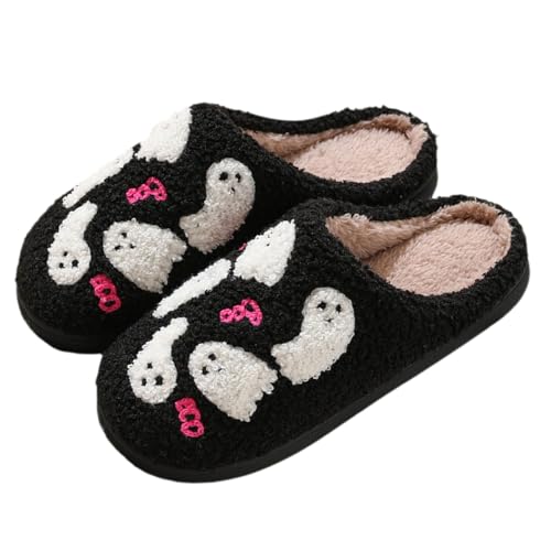 Nlaayong Halloween Hausschuhe Damen Winter Herren Hausschuhe Warme Kuschel Kürbis Slippers Weiche Geister Plüsch Pantoffeln Cozy Filzpantoffeln rutschfeste Outdoor Indoor Nlaayong Halloween Hausschuhe Damen Winter Herren Hausschuhe Warme Kuschel Kürbis Slippers Weiche Geister Plüsch Pantoffeln Cozy Filzpantoffeln rutschfeste Outdoor Indoor von Nlaayong