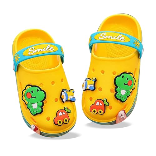Kinder Sommer Gartenschuhe Mädchen Jungen Strand Sandalen Slip On Flach Badeschuhe Gummi Outdoor Unisex Hausschuhe von Nlaayong
