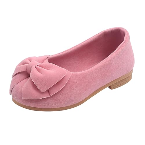 Nlaayong Mädchen Ballerinas Schuluniform Schuhe Flache Schulschuhe Schleife Prinzessin Schuhe Festliche Party Kleidschuhe Hochzeit Schuhe Wanderschuhe mit Gummi Sohle Sneaker Teenager Mädchen von Nlaayong