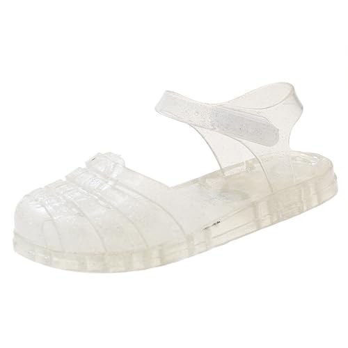 Mädchen Glitter Jelly Sandalen Schmetterling Hollow Out Walking Schuhe Strand Flats Großkinder von Nlaayong