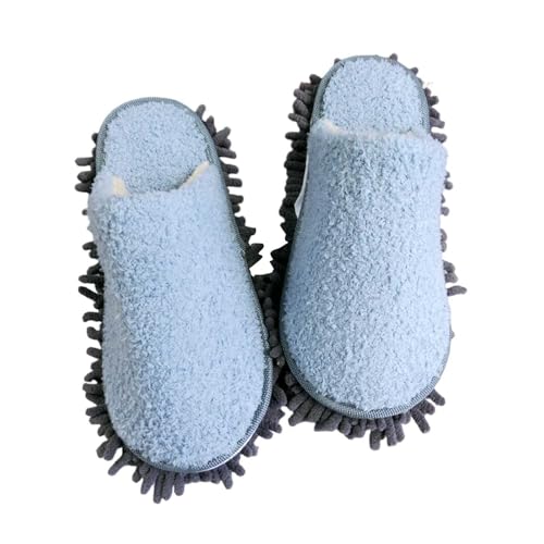 Nlaayong Putz Abnehmbare Hausschuhe Mikrofaser-Sohle Bodenreinigung Slippers Staubtuch Hausschuhe Mop-Schuhe Putzschuhe von Nlaayong